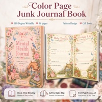 JAI IMAN A5 96 pages Journal de bien-être sur le thème du jardin floral, Cahiers de composition, Planificateur de bien-être, Livre de pleine conscience