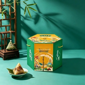2026 Premium Zongzi <b>Gift</b> <b>Box</b> with Clear Window, Elegant Handheld Packaging for Dragon Boat Festival Specialties - Product Image 1