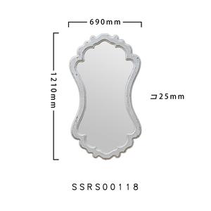Miroir mural de chambre à coucher en bois rustique blanc crème écologique de 5 mm d'épaisseur, panneau de décoration de fond nordique pour la maison - Product Image 5