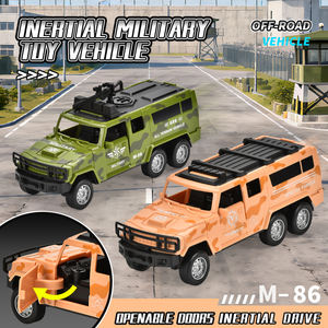 Voiture jouet <span class=keywords><strong>militaire</strong></span> <span class=keywords><strong>camouflage</strong></span> pour enfants, cadeau, véhicule tout-terrain, jouet à inertie, véhicules à friction avec ouverture de porte - Product Image 1