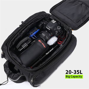 WEST BIKING New Foldable Waterproof MTB Road Bike Bag 25L <b>Large</b> Capacity Travel Luggage Carrier Bicycle Seat Bag - Product Image 3