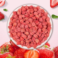 Fabrieksdirect Private Label Bulk Gedroogde Aardbeienblokjes 6*6*6mm Voedselkwaliteit Vacuümverpakt
