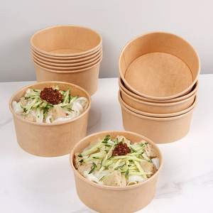 Bols en papier kraft jetables personnalisés pour salade à emporter impression offset bols à <span class=keywords><strong>poké</strong></span> - Product Image 2