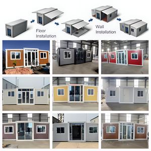 लक्जरी विला कंटेनर पोर्टेबल 20 फीट प्रीफैब 3 1 फोल्डेबल आधुनिक सैंडविच पैनल हाउस में लिविंग रूम होम ऑफिस आउटडोर उपयोग के लिए - Product Image 5