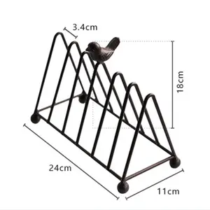 Factory directly China supplier decorative metal wire newspaper magazine holder rack display with bird on top