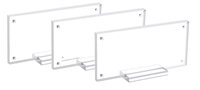 Présentoir acrylique double panneau Porte-billets en lucite transparent Présentoir de monnaie