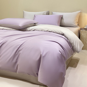 Sunny Textile vente en gros coton égyptien couleur unie Double sort simple reine bleu ensembles <span class=keywords><strong>de</strong></span> housse <span class=keywords><strong>de</strong></span> couette - Product Image 5