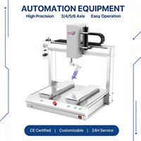 Machine de distribution de colle automatique à 4 axes avec double fixation rotative de bureau XY-1230TM avec deux tables rotatives