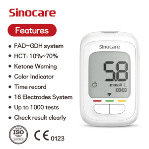 Kit de test de glycémie Sinocare, kit de test du diabète, kit de <span class=keywords><strong>glucomètre</strong></span> <span class=keywords><strong>avec</strong></span> 50 bandelettes de test de glycémie - Product Image 2