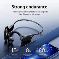 Écouteurs sans fil à conduction osseuse pour le sport et la natation, casque mains libres avec micro pour la course à pied, écouteurs X7