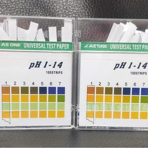 Bandelettes de test universelles ASONE pH 1-14, 100 unités, pour l'analyse de la qualité de l'eau - Product Image 1