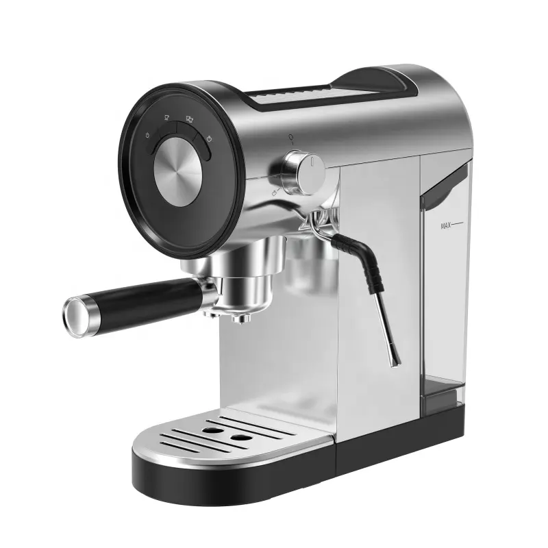 Cafetera Espresso al por mayor 0.9L tanque de agua completo de acero inoxidable hogar máquina de café espresso automática