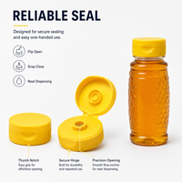 Bouchon à clapet en plastique en gros pour bouteilles de miel, fermeture en PP de qualité alimentaire avec valve, bouchon à clapet en plastique avec valve