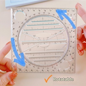 Mild Culture VB-6532: Set di Modelli Geometrici in Plastica e Strumento di Misurazione Multiuso con Righello da 11 cm per Uso Scolastico - Product Image 4