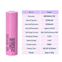 Cellules de batterie lithium-ion rechargeables Samsung INR18650 25R 30Q 35E 3.6V 2500mAh 3000mAh 3500mAh 10A 20A 30A