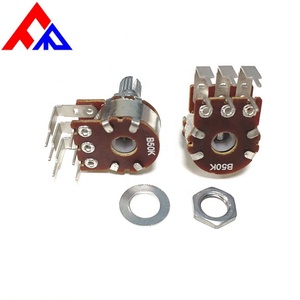 50K Rotary Potentiometer Knurled Shaft Carbon Composition 1 Gang <b>PC</b> Pins D-axis 15mm - Product Image 2