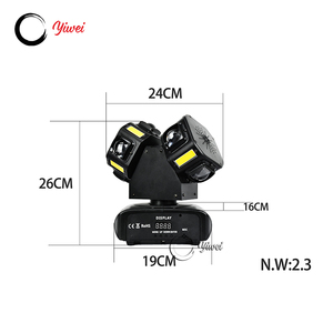 Kép đôi di chuyển đầu 8x10W 4in1 <span class=keywords><strong>RGBW</strong></span> Disco Đảng DJ LED chùm Strobe ánh sáng laser - Product Image 4