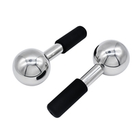 Bâtons Cryo DIY pour Soins Visage Rafraîchissants et Spa, Globes de Glace en Acier Inoxydable Or Rose