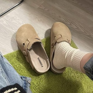 2026 New Women's Closed Toe Birken Mules, Fashion Slip-On Half <b>Slippers</b> For Spring Daily Outdoor Wear - Product Image 4