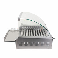 Grill électrique Commercial à 11 rouleaux, en acier inoxydable, pour Hot-Dog, pour saucisses et snacks