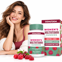 Gummies multivitaminées pour femmes OEM ODM, biotine, zinc, vitamines C, D, E, B6, B12, complément bien-être pour cheveux, peau et ongles, marque privée, vente en gros