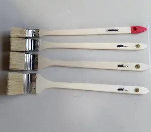 1"/25mm Cheap Single Radiator angle Ferrule Head Long Wooden Handle Synthetic Bristles Paint Brushes