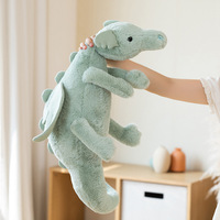 Peluche Dinosaure Volant Long et Adorable, Brodé, Rembourrage en Coton PP Ultra Doux, Coussin de Sommeil, Anti-Stress, Cadeau d'Anniversaire