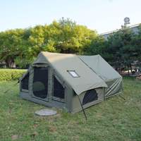 Grande tente gonflable de camping en coton PVC Oxford de luxe, étanche, durable, portable, pour 3-4 personnes, quatre saisons