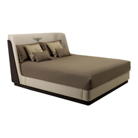 Neues Design Modernes Luxus-Villa-Lederbett mit Nachttisch Doppelbett Kingsize Luxus-Kingsize-Schlafzimmer-Set Möbel Kingsize-Bettgestell