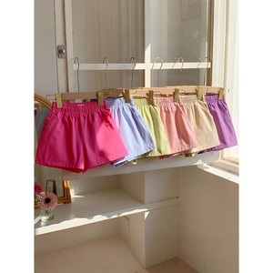 Summer <b>Elastic</b> Waist Shorts For Women Breathable High Waisted Casual Sporty Pants In Pastel Colors - Product Image 2