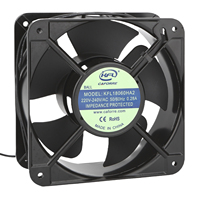Ventilateur axial AC OEM/ODM 18060 à roulement à billes 220V-240V 180x180x60mm, haute vitesse, usage industriel, ventilateur de ventilation à air économe en énergie