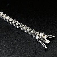 Usine Personnalisé 3mm De Tennis Chaîne De Montage Paramètres S925 Argent 9k 10k 14k 18k Or Moissanite Labl Diamant Chaîne De Tennis Bracelet