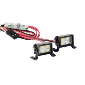 EParthub 1/10 Barra de luces de coche de escalada simulada Wrangler luz de techo foco de doble fila SCX10 D90 reflector - Product Image 4
