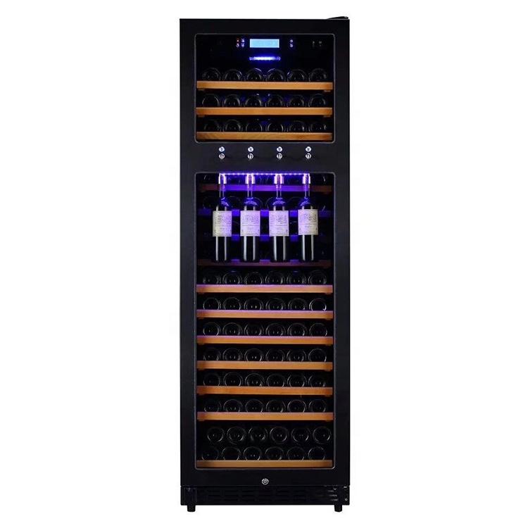 Compressor Wijnkoeler Glazen Deur Bar Commerciële Wijn Dispenser 120 Fles