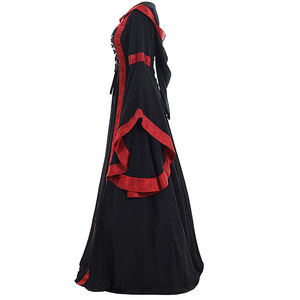 Vestido con Capucha y Mangas Abullonadas de Alta Calidad 2026, Traje Vikingo, Disfraces de Festival Renacentista para Mujer, Disfraz de Bruja Medieval - Product Image 3