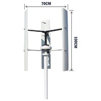 Turbine éolienne à axe vertical 5KW 5000w 8000w 24v 48v 220v Générateur éolien avec contrôleur hybride MPPT pour usage domestique Énergie gratuite