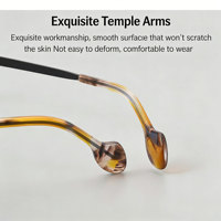 Montures de lunettes de vue en titane pur géométriques en gros personnalisées, montures de lunettes de lecture unisexes tendance en acétate bicolore, design de créateur