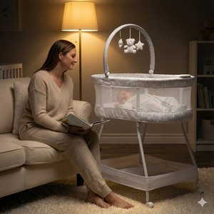 Lit bébé berceau de style moderne haut de gamme, berceau de style euro-américain - Product Image 3