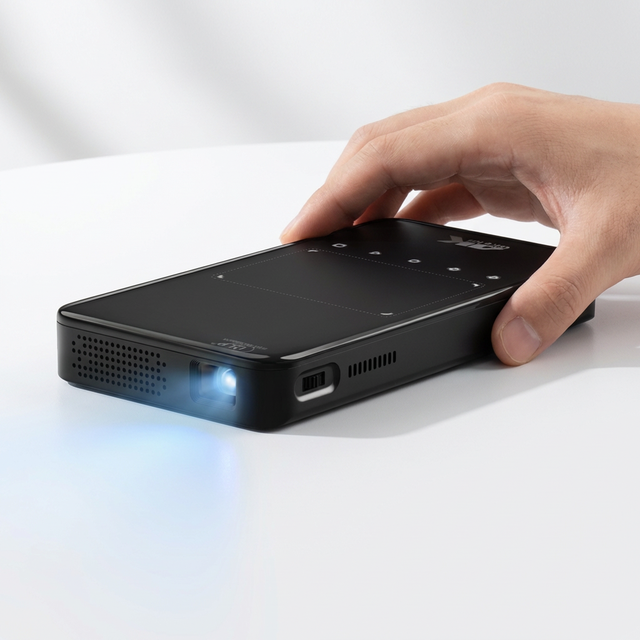 2026 S90 4K DLP Micro Pocket Projector Android 9 3D Mirror Projection LED Built-in Battery 2.4/5GHz WiFi 2G RAM 150 Lumens 32GB