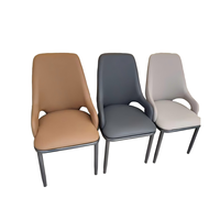 Chaise de salle à manger en cuir minimaliste en gros, prix de gros pour restaurant, hôtel, usage commercial, design simple, sièges