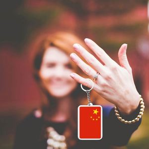 Wholesale Custom China Keychain Acrylic Material Double-Sided Printing Exquisite Workmanship - Product Image 3