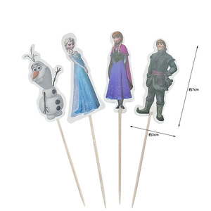 Décorations de gâteau en papier, 24 pièces/sac, pour anniversaire, dessert, support à gâteau, pâtisserie, décorations colorées pour gâteau - Product Image 4