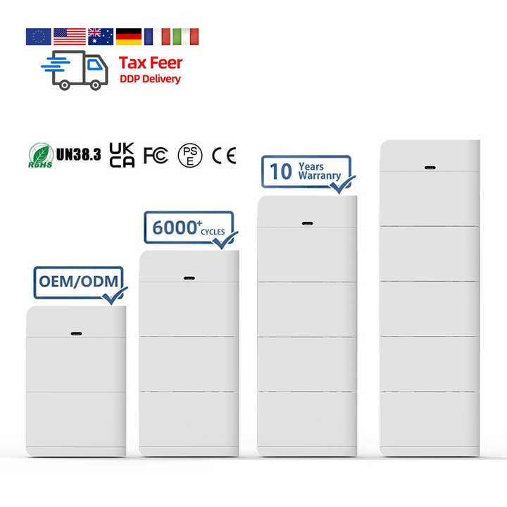 10kw Lifepo4 Stackable Battery Pack Lithium Power for Home Off-Grid ...