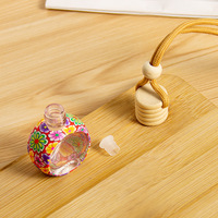 Bouteille d'huile essentielle vide gourde pendentif aromathérapie céramique voiture désodorisant suspendu bouteille en verre diffuseur 10ml
