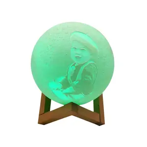 Moon лампа 5,9 дюймов 3 вида цветов лунный свет для спальни лунный свет детский ночник 3D печатных луна лампа персонализированные подвесной светильник