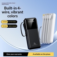 Chargeur portable pour téléphone mobile, chargeur rapide PD 65W noir et blanc, batterie externe pour ordinateur portable, mini batterie externe 20000mah pour ordinateur portable