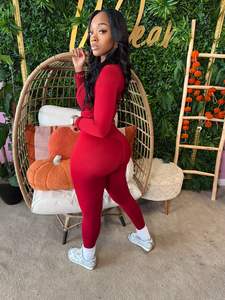 Conjunto de Ropa Deportiva de Dos Piezas con Logotipo Personalizado, Camiseta de Manga Larga y Leggings para Gimnasio y Jogging, Conjuntos de Dos Piezas para Mujer - Product Image 3