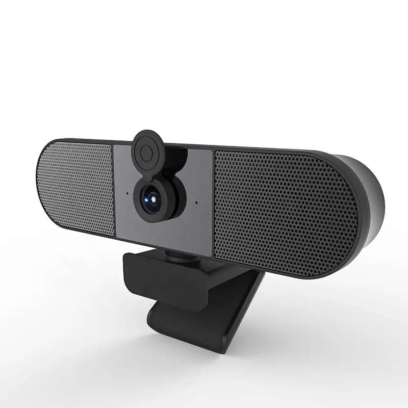 Webcams 60fps 1080p hd autofocus usb, câmera 4k, 3 em 1 para conferência, com 2 alto-falantes para sistema cctv e microfone