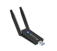 Dongle d'adaptateur Wi-Fi double bande USB 3.0 1300Mbps Carte réseau sans fil portable pour routeur Wi-Fi compatible avec WiFi 5G