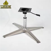 Base de chaise de bureau pivotante à 4 pieds réglable en chrome robuste avec rotation à 360° °   Rotation pour chaises de salle à manger et de bureau